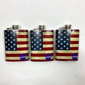 NASA American Flag Stainless Steel Flasks